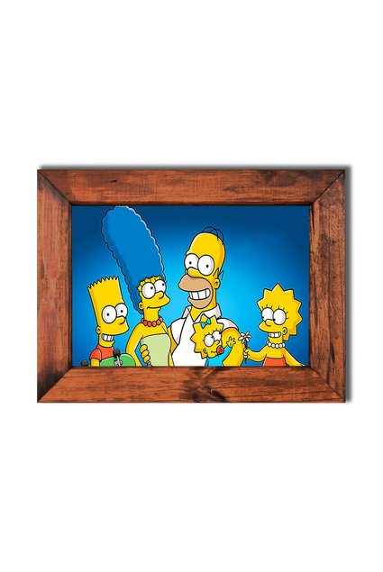 Quadro com Moldura Promoção - Familia Simpsons